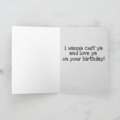 手錠 キンキー 妻 夫 誕生日 カード (内部)