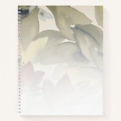 手離れ付き水彩植物螺旋 ノートブック (正面)