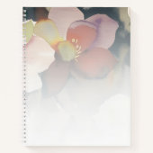 手離れ付き水色フローラバラ ノートブック (正面)