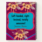 手離れ利きフローラ名前をカスタムする紫の学校の贈り物 ノートブック (裏面)