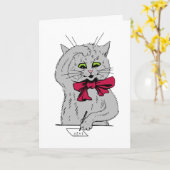 手離れ式Math Cat折り畳みグリーティングカード カード (黄色い花)