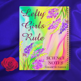 手離れ手の抽象芸術カラフルフローラ名の件名 ノートブック