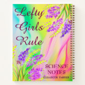 手離れ手の抽象芸術カラフルフローラ名の件名 ノートブック (裏面)