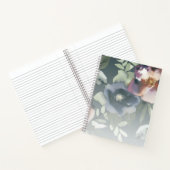 手離れ渡しモノグラムスクリプト名ウォーター色フローラ ノートブック (内部)