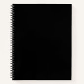 手離れ白黒モノグラムイニシャル ノートブック (正面)