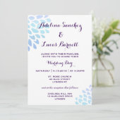 手頃でエレガントなアジサイの結婚式招待状 招待状 (スタンド正面)