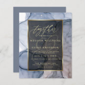 手頃の結婚埃の多いブルーメイブアルコールインク (正面/裏面)