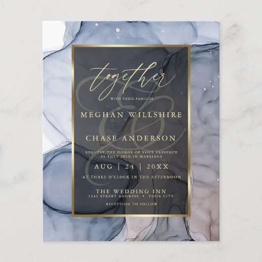 手頃の結婚埃の多いブルーメイブアルコールインク (正面)