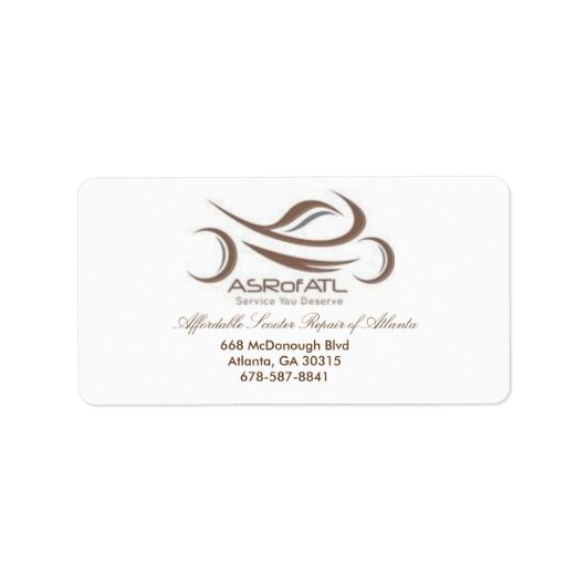 手頃アトランタのスクーター修理 ラベル (正面)