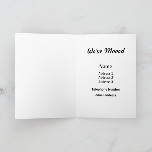 手順のゲラニームとパンジー – 引っ越しましたカード 案内状 (内部)