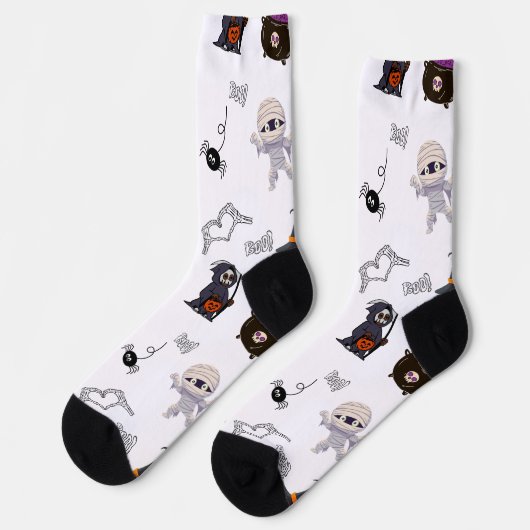 手順：不気味ハロウィーンキャラクターソックス ソックス (左)