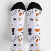 手順：不気味ハロウィーンキャラクターソックス ソックス (上部)