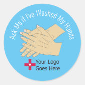 手頼を洗った ラウンドシール (正面)