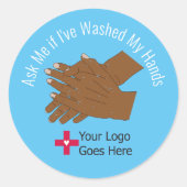 手頼を洗った ラウンドシール (正面)