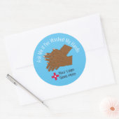 手頼を洗った ラウンドシール (封筒)