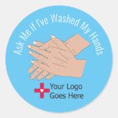 手頼を洗った ラウンドシール (正面)