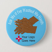 手頼を洗った 缶バッジ (正面)