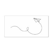 手飛んでいる描飛行機 ラバースタンプ (インプリント)