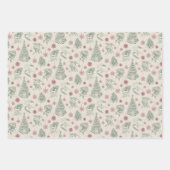 手魅力的引きクリスマスのモチーフ。 ラッピングペーパーシート (正面)