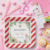 手魅力的引き式カスタムクリスマスベビーシャワー ペーパープレート (パーティー)