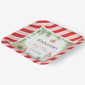 手魅力的引き式カスタムクリスマスベビーシャワー ペーパープレート (傾斜あり)