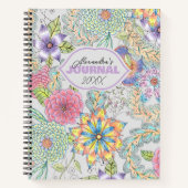 手鮮やか描き春の花と緑 ノートブック (正面)