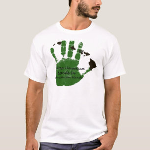 手1のハワイの土地を保って下さい Tシャツ