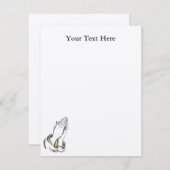 手4.25x5.5の金ゴールドのカスタムの招待を祈るKRW 招待状 (正面/裏面)