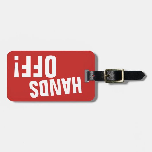 手! (サービス犬のために逆にされて) ラゲッジタグ (正面横)