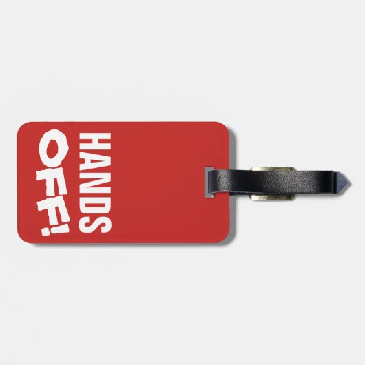 手! (サービス犬のために逆にされて) ラゲッジタグ (裏面横)