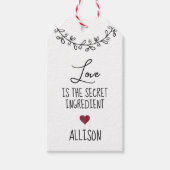 手❤️パーソナライズされた手手手作りトリートクラフト ギフトタグ (正面)