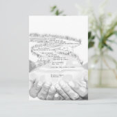 手，川，スペインの祈りの言葉 サンキューカード (スタンド正面)