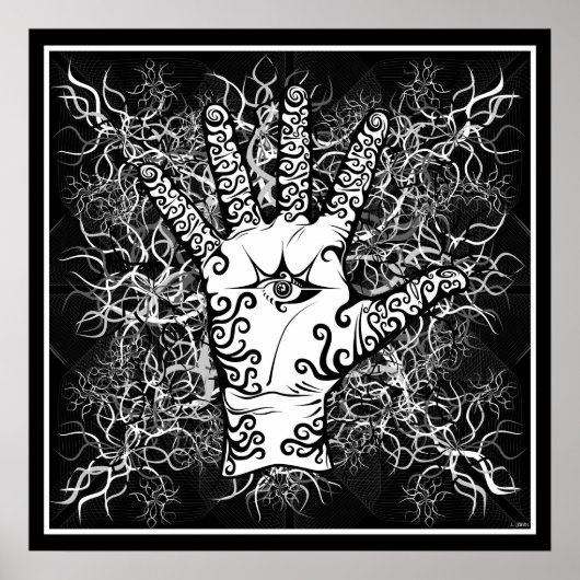 手/感覚/電気 – ポスター (正面)