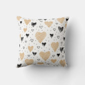 手 – 斑状描ハート クッション (裏面)