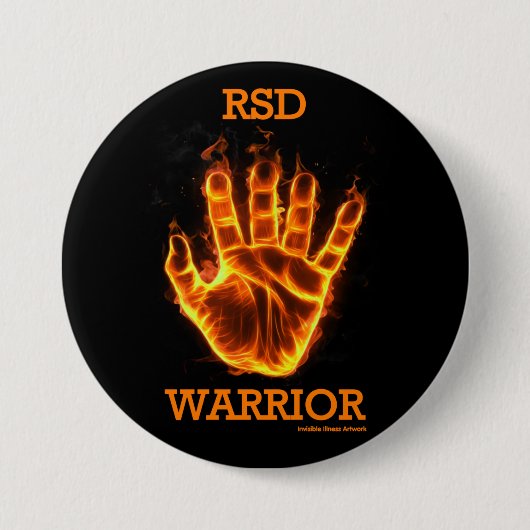 手/炎…RSD 缶バッジ (正面)