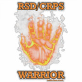 手/炎…RSD/CRPS シール (正面)