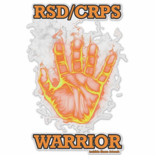 手/炎…RSD/CRPS シール (正面)