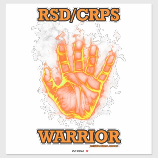 手/炎…RSD/CRPS シール (シート)
