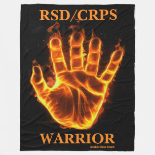 手/炎...RSD/CRPS フリースブランケット
