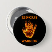 手/炎…RSD/CRPS 缶バッジ (正面&裏面)