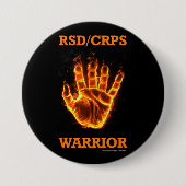 手/炎…RSD/CRPS 缶バッジ (正面)