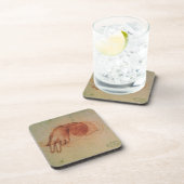 手(紙の赤いチョーク)の勉強 コースター (右側)