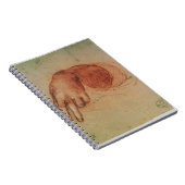 手(紙の赤いチョーク)の勉強 ノートブック (右側)