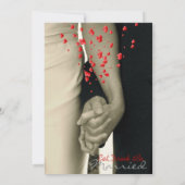 手Balackおよび白い結婚式のリハーサルの夕食 招待状 (裏面)