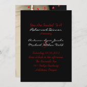 手Balackおよび白い結婚式のリハーサルの夕食 招待状 (正面/裏面)