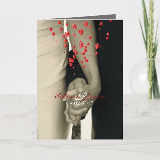 手Balackおよび白い結婚式を開くこと 招待状 (正面)