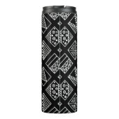 手dの黒と白の幾何学的背景 タンブラー (裏面)