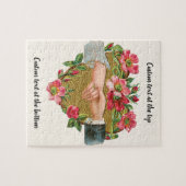 手w花ビクトリアンヴィンテージバレンタインデー ジグソーパズル (横)