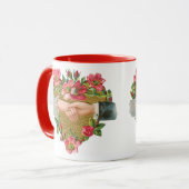 手w花ビクトリアンヴィンテージバレンタインデー マグカップ (正面左)