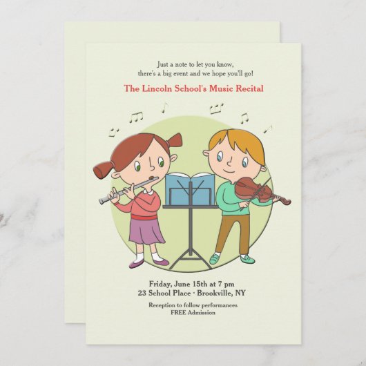 才能ある子供の招待状 招待状 (正面/裏面)